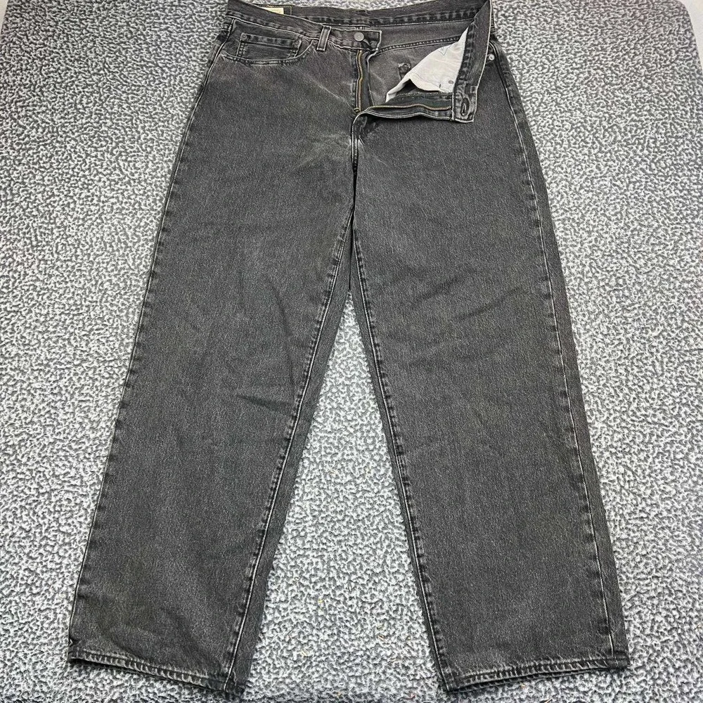 Vintage Levis 578 Baggy Fit Jeans Men 36x32 Black Washed Denim Pants Pocket